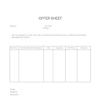 Offer sheet Offer sheet
